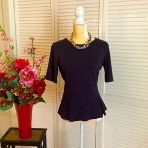 Talbots Purple Peplum top